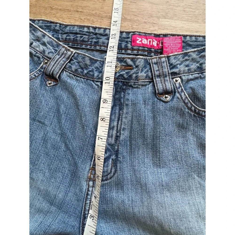 Y2K Jeans Hippie Bell Bottoms Flare Stitching Patchwork 14 Large 32 High Waist